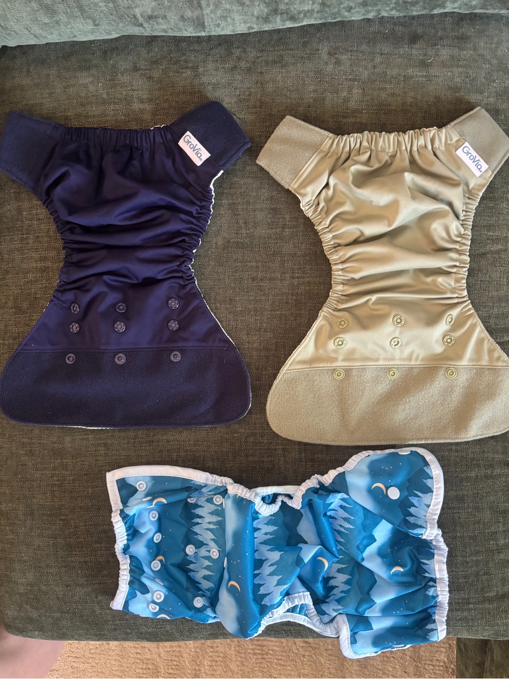 Cloth diaper lot (three covers, four liners) grovia/thirsties
